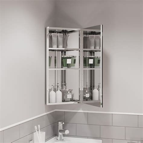 stainless steel mirrored corner bathroom cabinet|traditional bathroom cabinet with mirror.